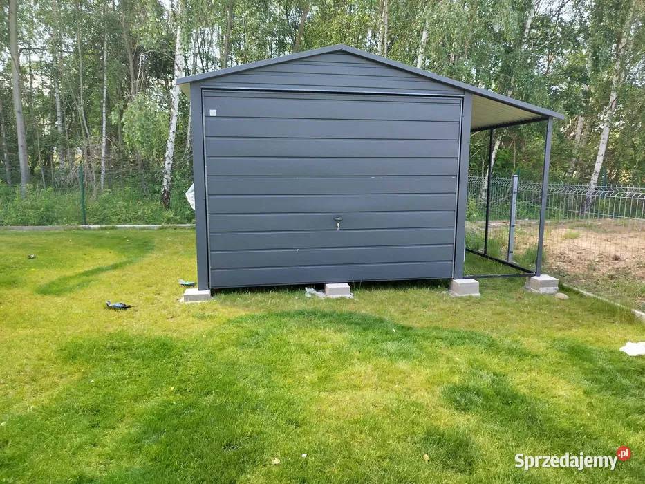 Garaż Blaszany Dwuspadowy GRAFIT Garaże Blaszane 275zł/m2 Puck