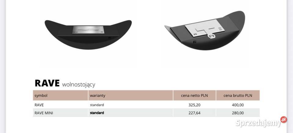 RAVE MINI nowoczesny biokominek wolnostojący Poznań
