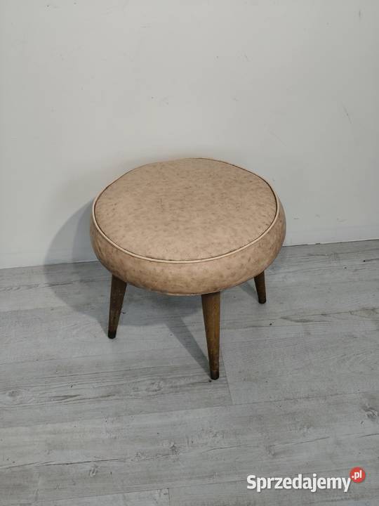 Kultowy podnóżek pufa PRL patyczak vintage loft łódzkie
