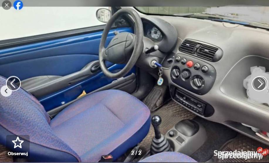 Fiat Seicento Fun Sejko 900 ewzamianka 900cm3 Śrem