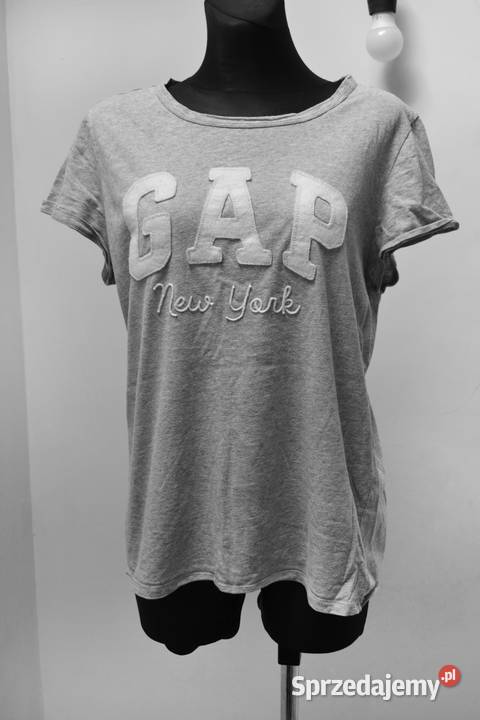 szara koszulka GAP logo LXL 4042 szary/srebrny Warszawa
