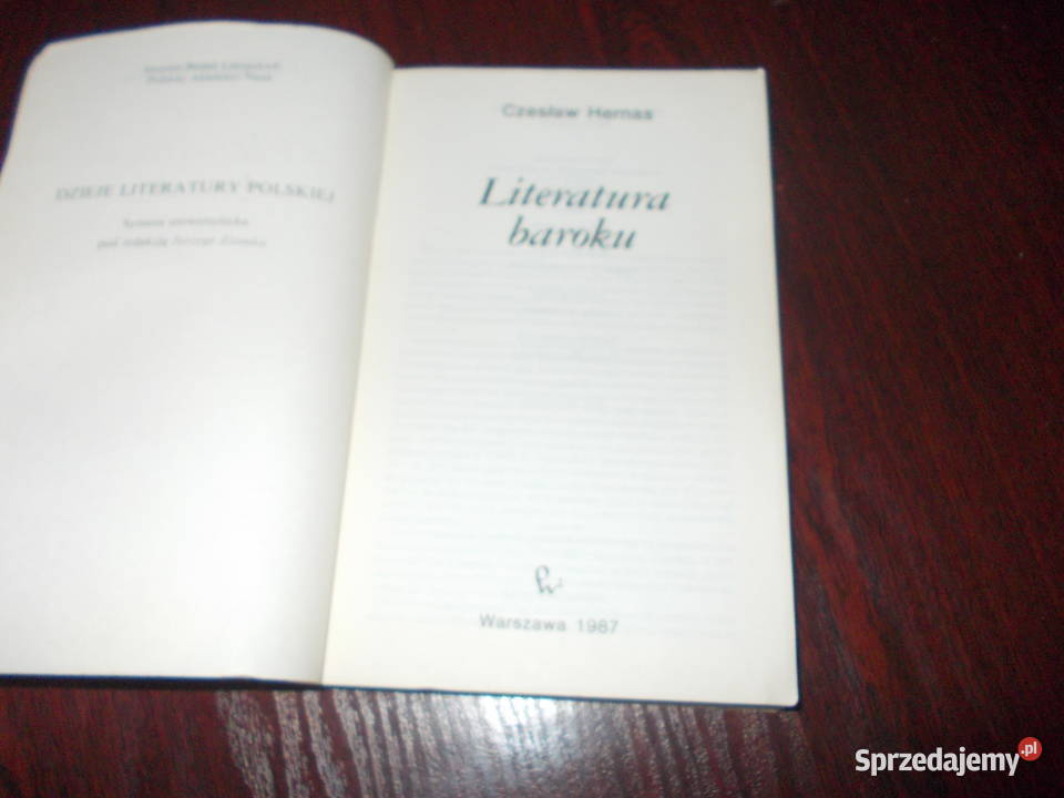 Czesław hernas literatura baroku 1561 podkarpackie Stalowa Wola
