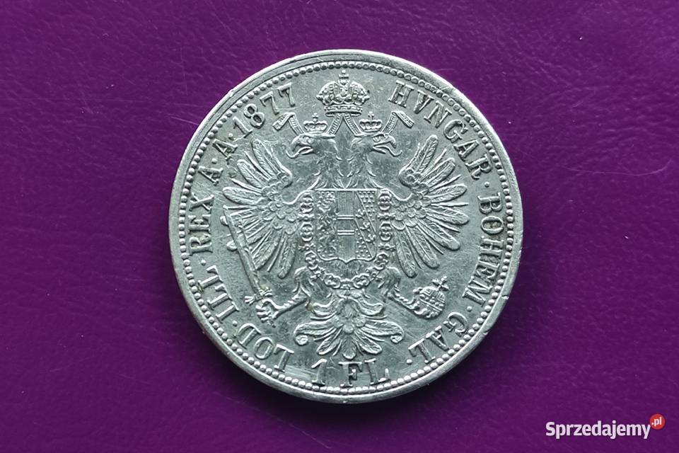 Moneta 1 FLOREN 1877 AUSTRIA Srebro Rzadkość 2 Pruszków sprzedam