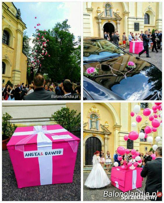 Pudło z balonami pudło niespodzianka balony z Katowice