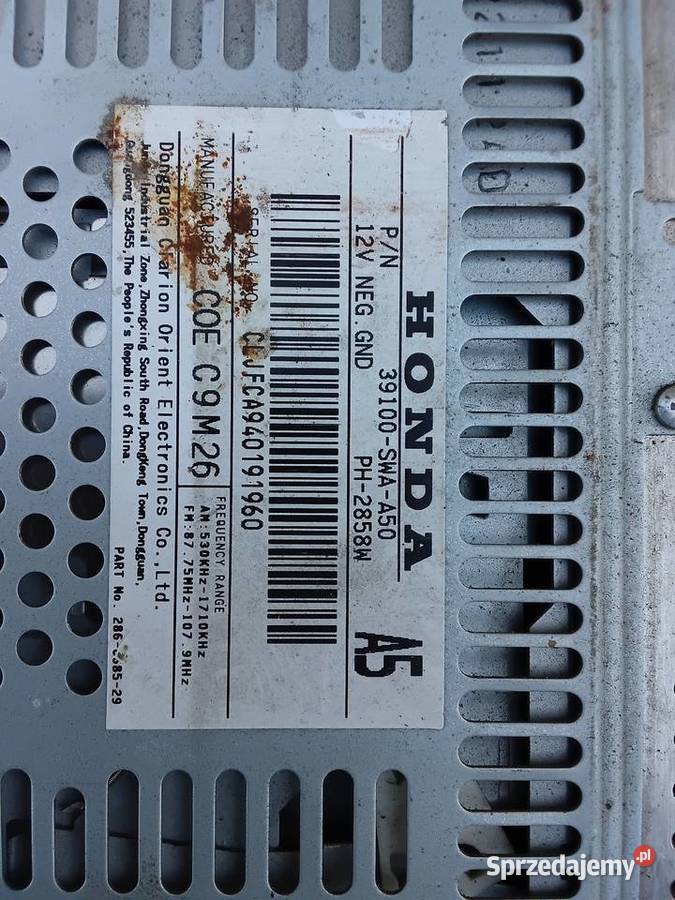 Clarion Honda radio CD sprzedam