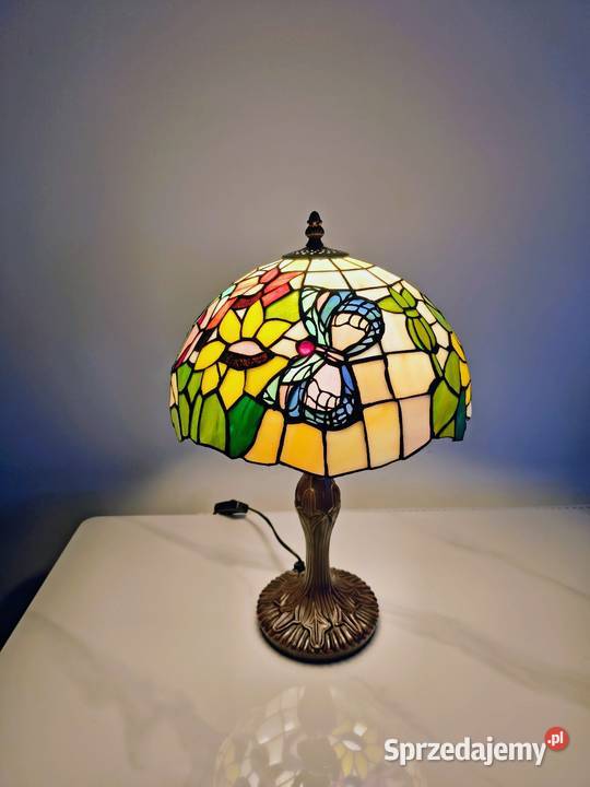 Tiffany lampa witrażowa stołowa nocna biurowa Zaręba
