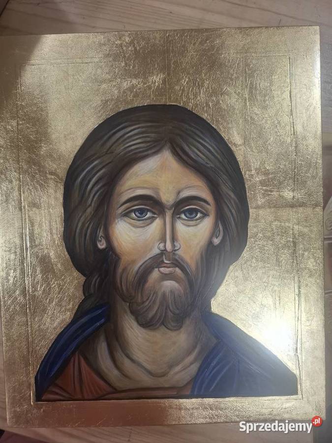 Ikona pisana Pantokrator na desce lipowej 30 x Szczecin