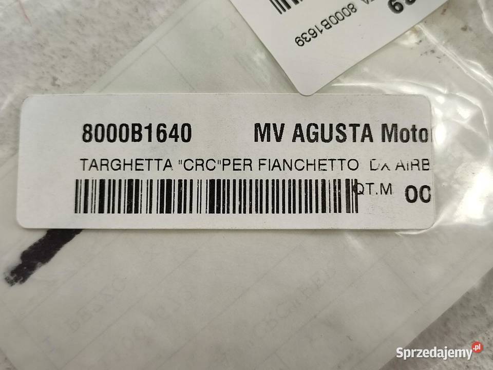 NAKLEJKA CRC NA BAK LEWA STR MV AGUSTA BRUTALE