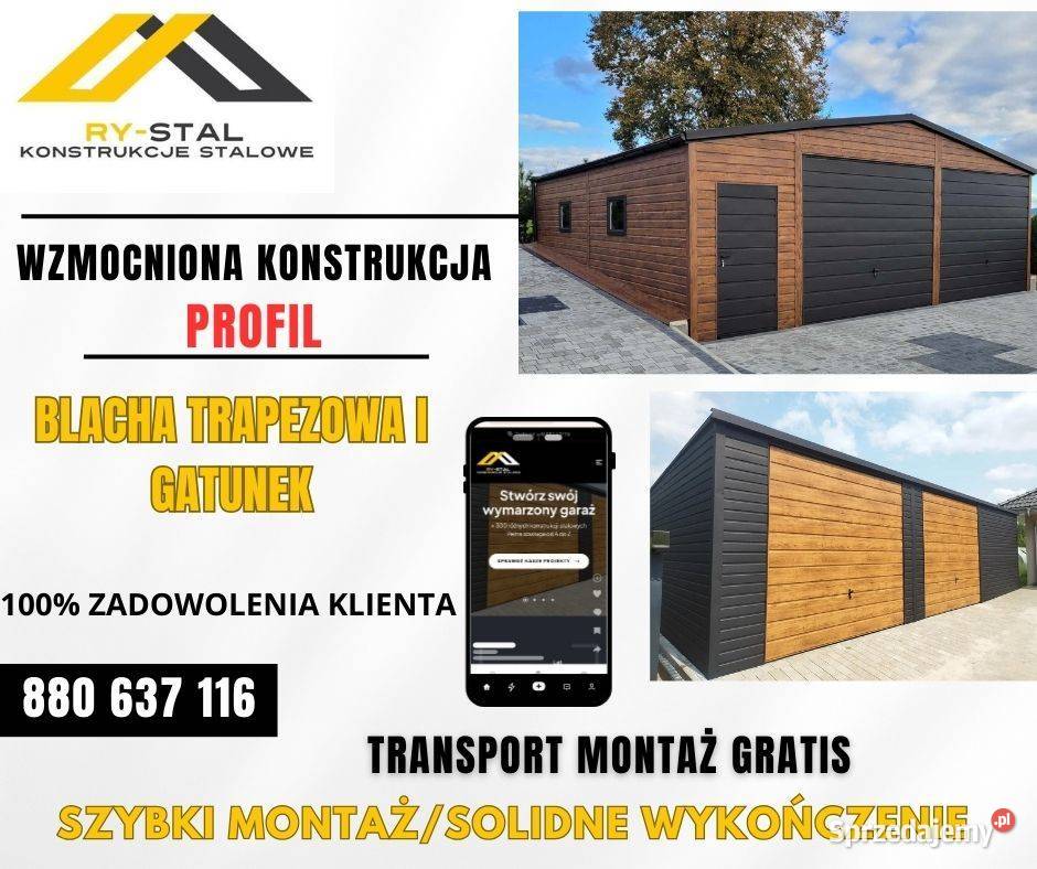 Garaż Blaszny Carport Wiata Hala Magazyn Wisła