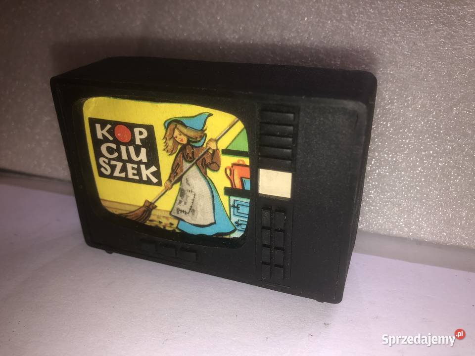 Telewizorek zabawka z przezroczami bajka o
