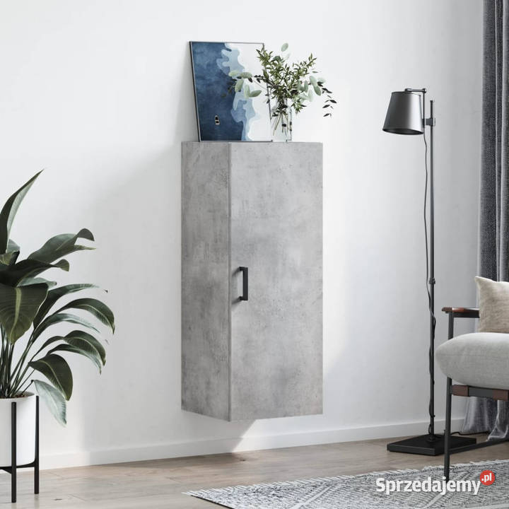 Szafka wisząca szarość betonu 345x34x90 WM828856 Warszawa