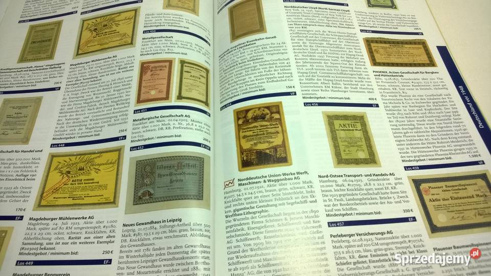 katalog aukcyjny papierów wartościowych 56 Warszawa sprzedam