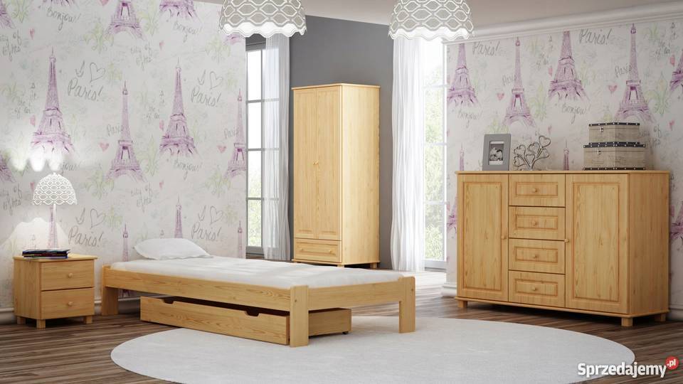 Łóżko jednoosobowe 90x200 sosnowe Rama Stelaż Rzeszów