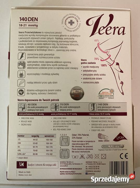 Rajstopy uciskowe Veera przeciwżylakowa