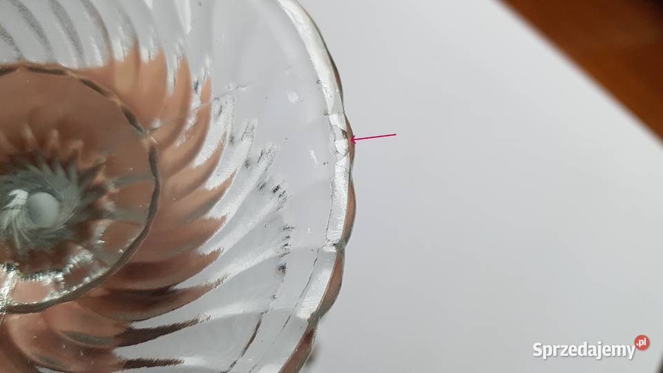 Patera paterka na nodze Spirelli Ząbkowice szkło Dąbrowa Górnicza