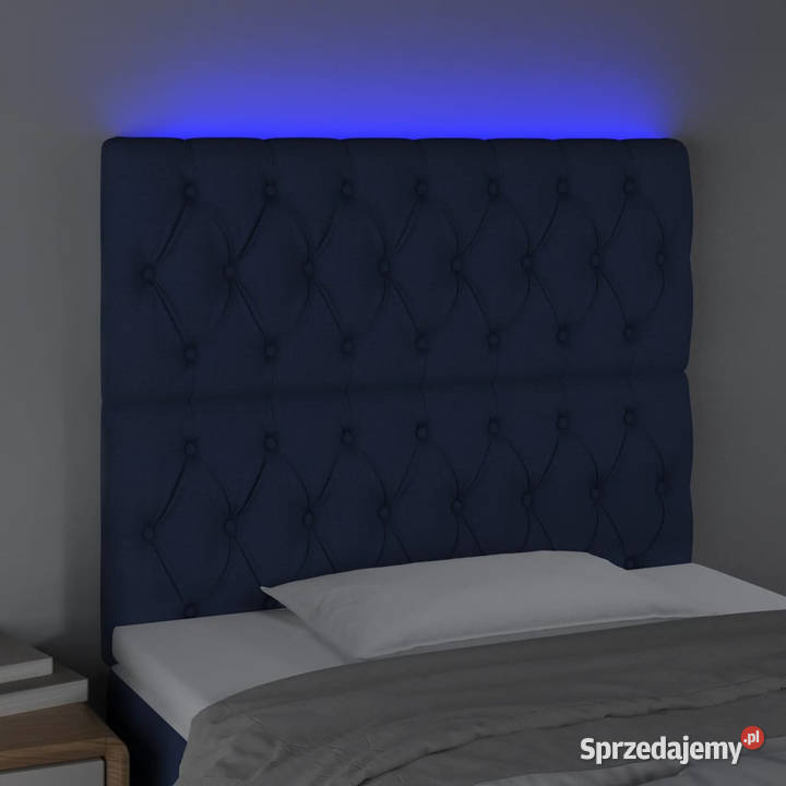Zagłówek do łóżka z LED niebieski 100x7x118128 Warszawa