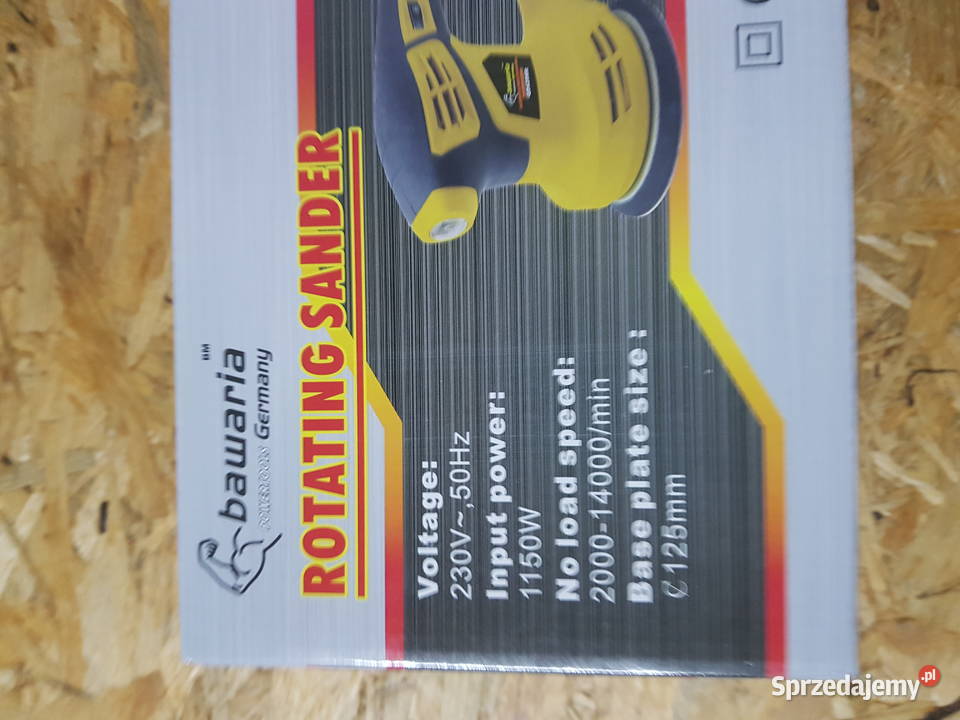 Szlifierka mimośrodowa Bawaria 1150W tarcza 125 Głogowa