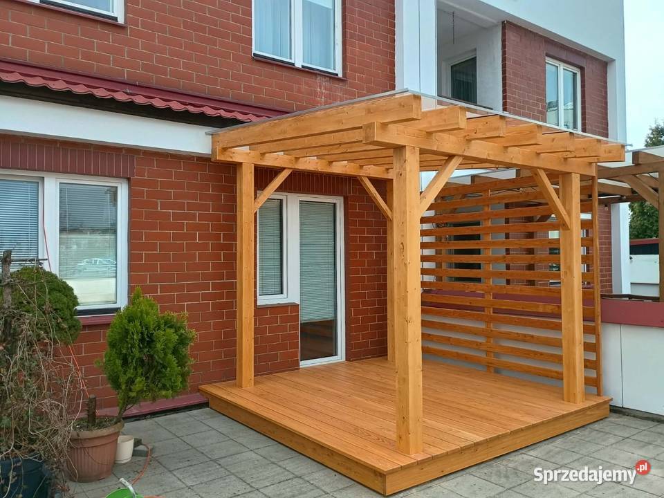 Taras drewniany zadaszenie tarasu altana pergola Altany i wiaty podkarpackie
