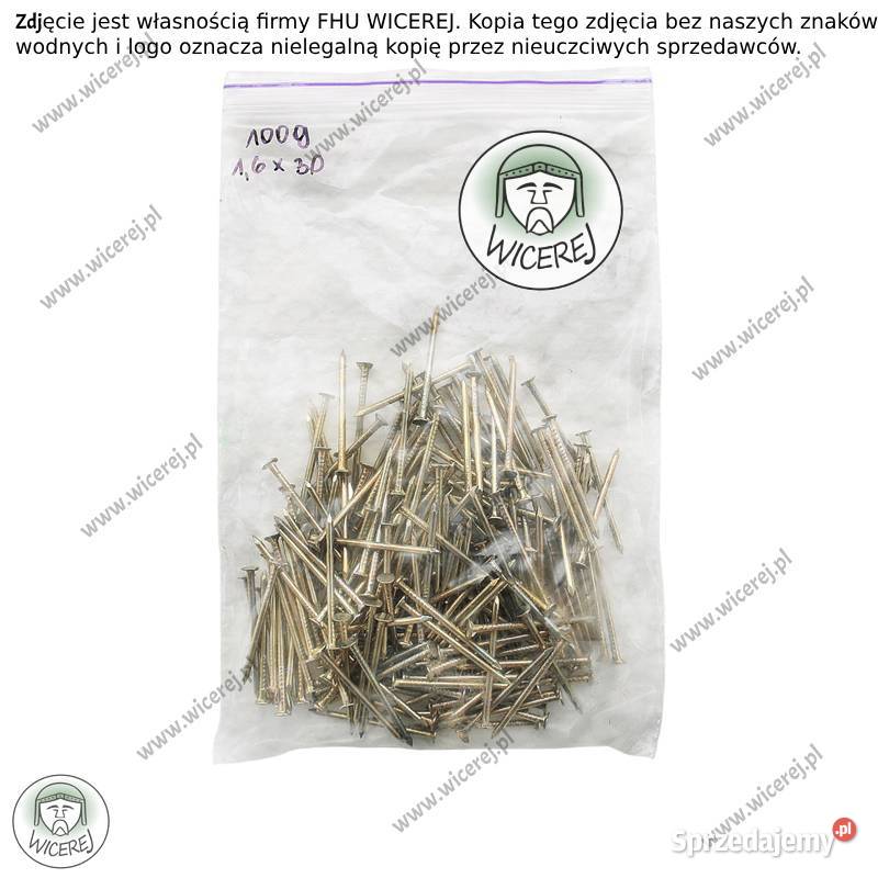 Gwoździe do zbijania ramek 16 x 30mm 100g stal Jaśliska