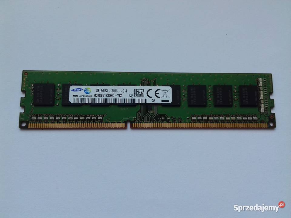 Samsung DDR3 4GB 1600MHz PC3L 12800U DIMM kujawsko-pomorskie Bydgoszcz sprzedam