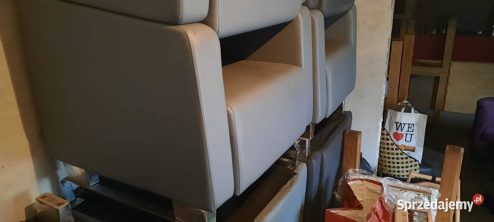 Fotel szary eko skóra mazowieckie sprzedam