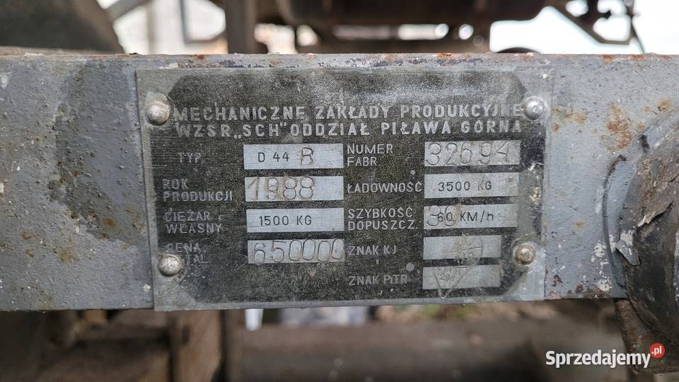 Przyczepa Sanok D44B 35t nieuszkodzony Gostyń