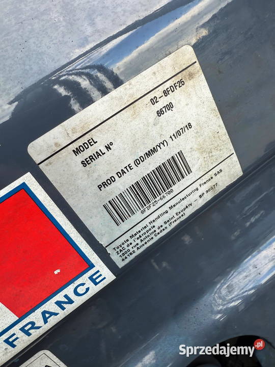wózek widłowy TOYOTA 8FDF25 diesel 450m przesuw Toyota