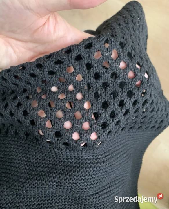 Czarna dziergana torebka Dla kobiet Galanteria i dodatki sprzedam