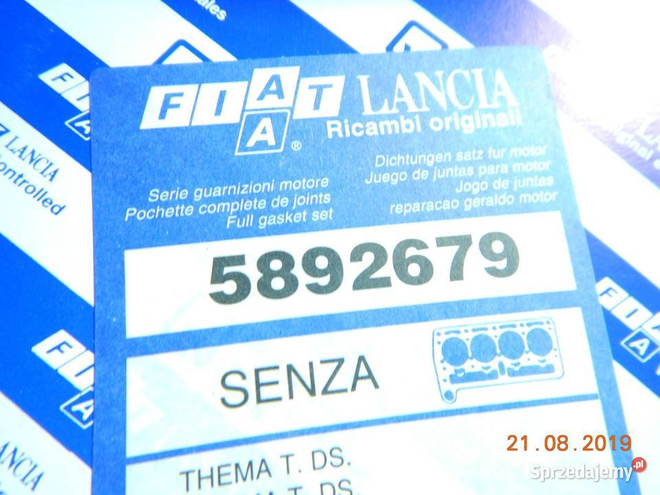 ZESTAW USZCZELEK BLOK SILNIKA FIAT CROMA 8596 25