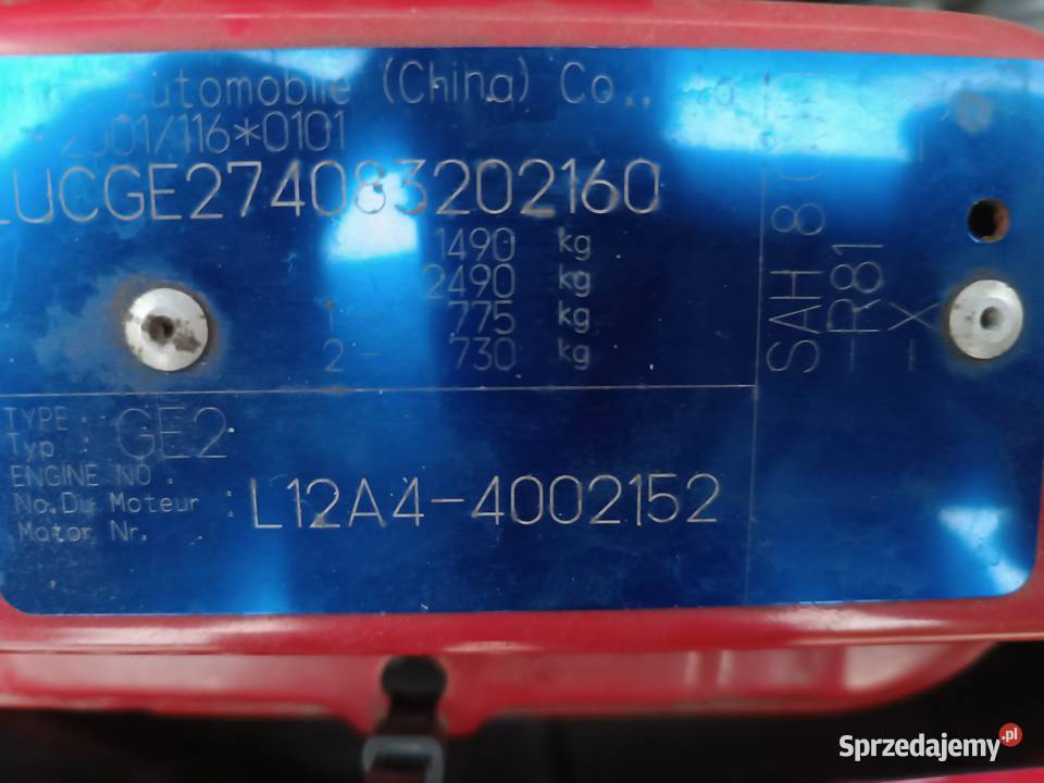 Honda Jazz 2 II błotnik lewy przód R81 samochód Częstochowa sprzedam