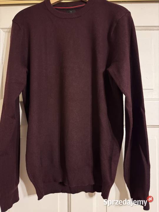 Sweter męski L Carry bordowy wiskoza casual śląskie Częstochowa