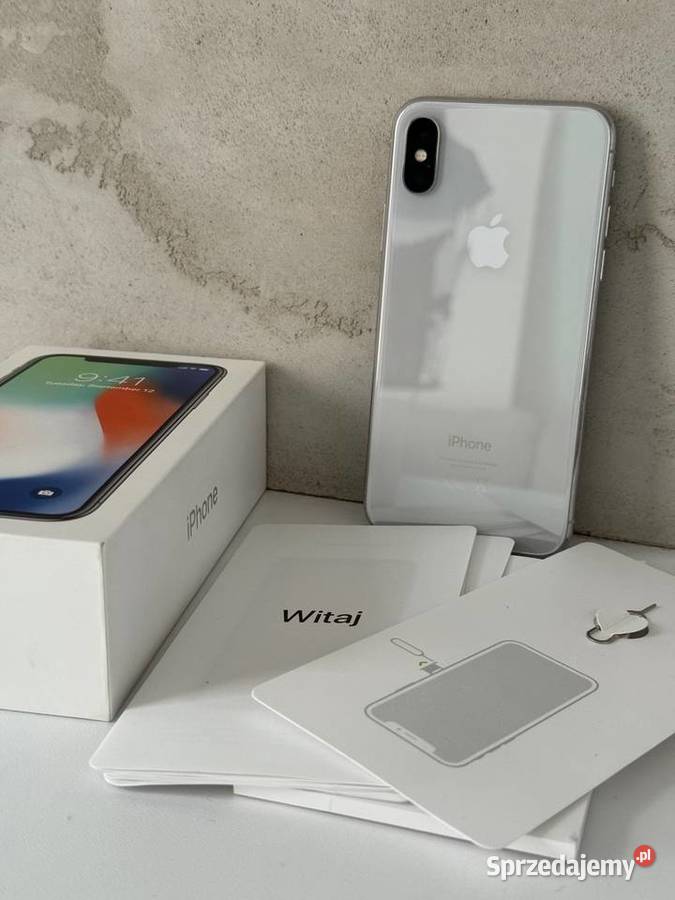 iPhone X 10 256GB srebrny Silver STAN IDEALNY Apple / iPhone Łódź