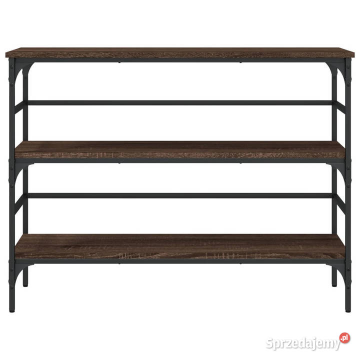 Stolik konsolowy brązowy dąb 100x32x75 WM839052 Stoły Warszawa