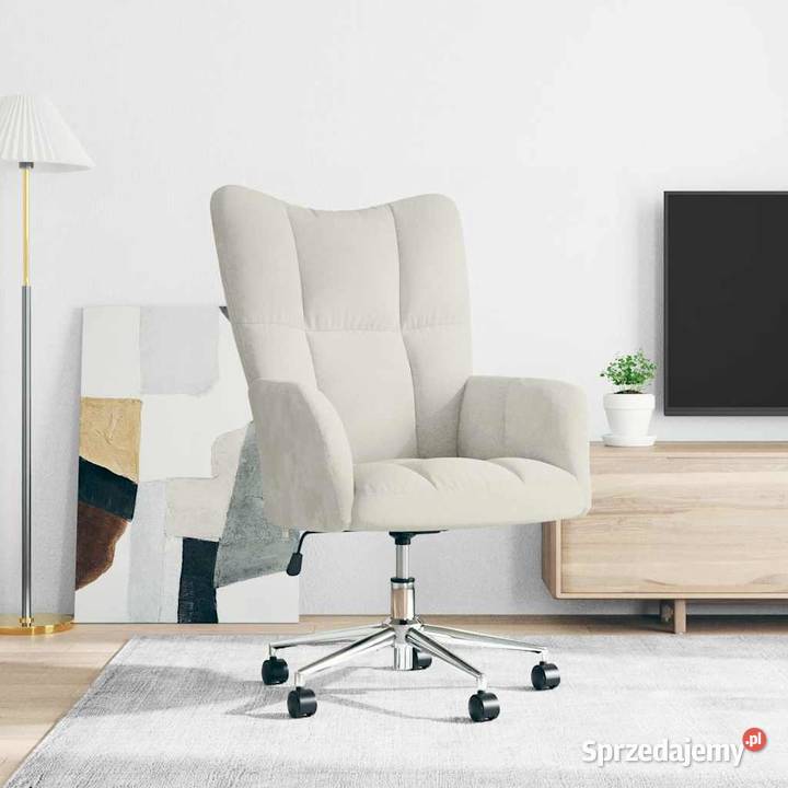 vidaXL Fotel kremowy obity aksamitemSKU328170 Warszawa