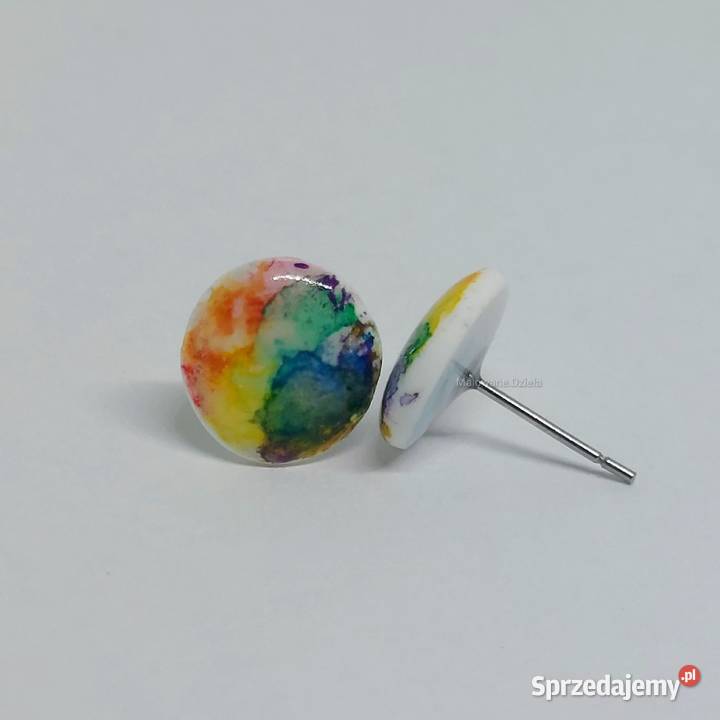 Kolczyki ręcznie robione kolorowy mix Lębork