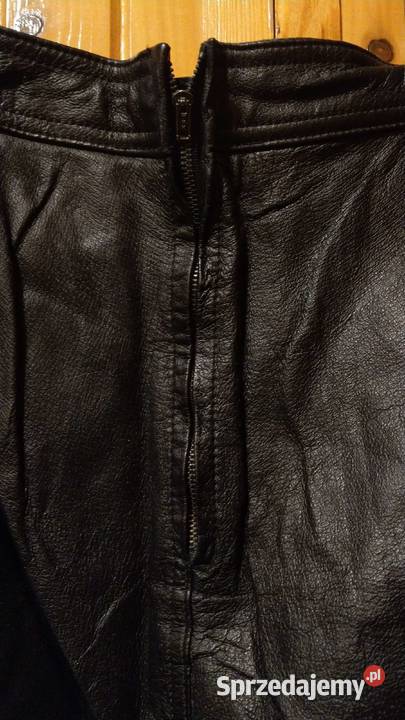 Skórzana spódnica LOTUS midi M L PRL wysyłka Warszawa