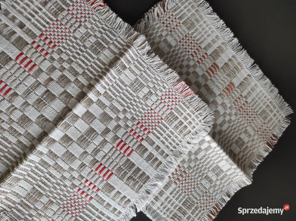 Serwetki lniane Nowe PRL 2 Warpechy Stare