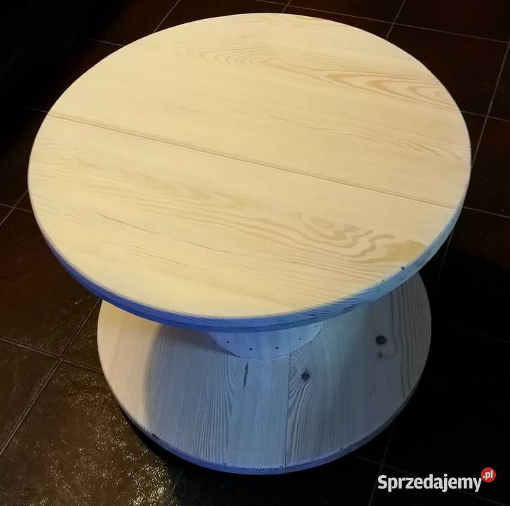 Stolik drewniany ze szpuli ława drewniana loft Radków