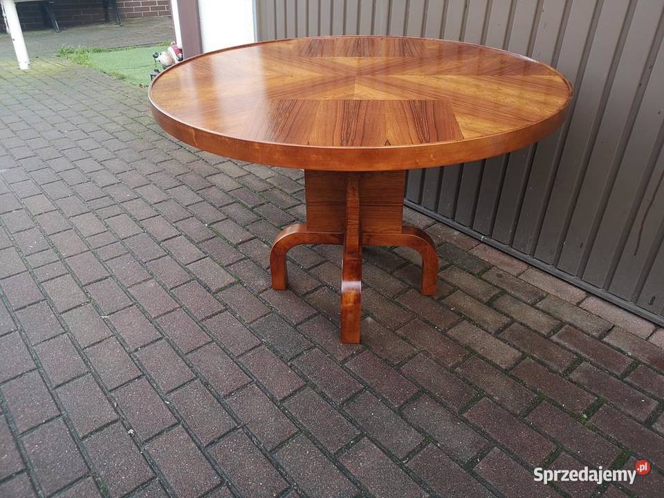 Stolik Ława Okrągły ARTDECO Unikat Antyk Stary Swarzędz