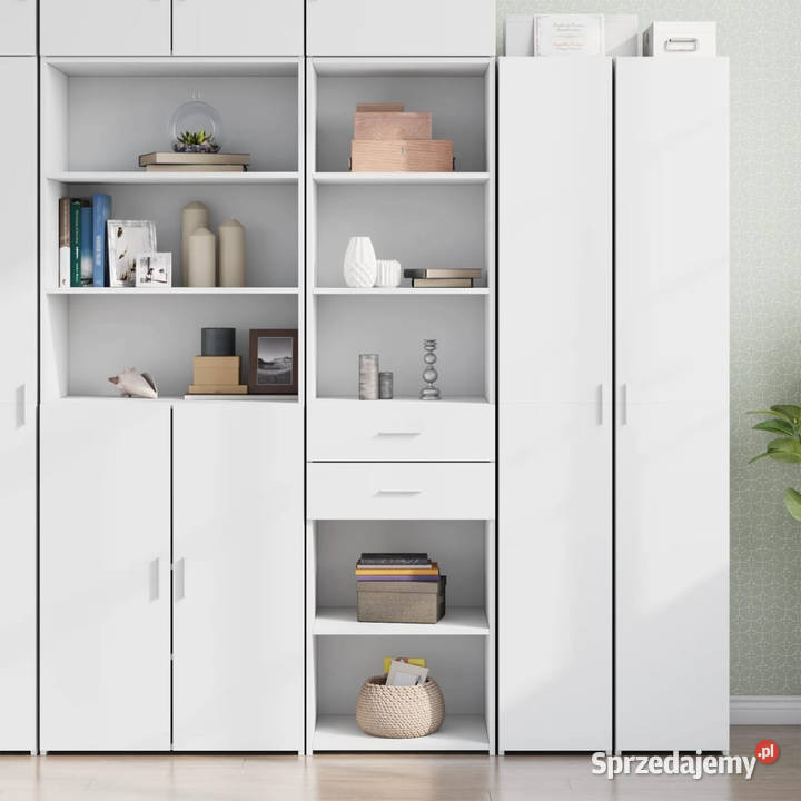 Wysoka szafka biała 50x425x185 materiał Warszawa