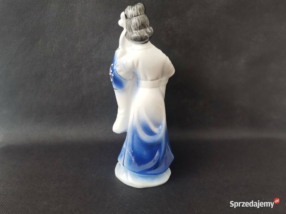 Stara unikatowa figurka Japonka Gejsza porcelana