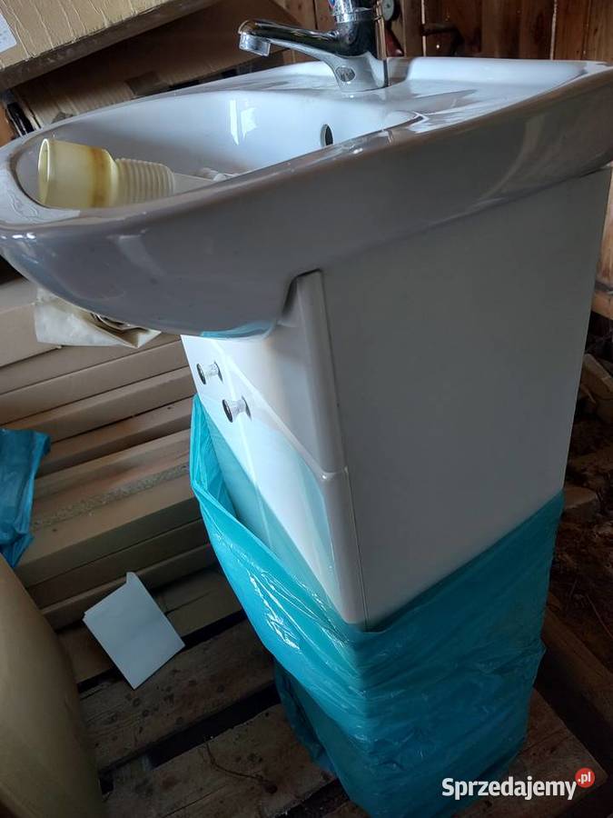 Umywalka z szafką baterią i syfonem Czerniejów sprzedam