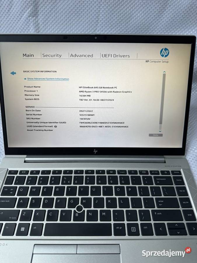 Laptop HP G8 845 AMD ryzen 3 Pro 5450U 16GB RAM Kraków