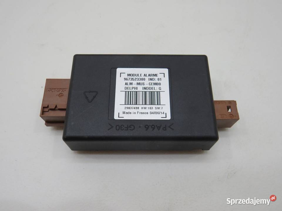 MODUŁ STEROWNIK ALARMU PEUGEOT 308 T9 9673523380 Komputery