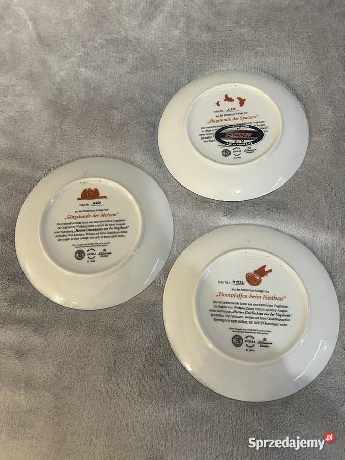 Zestaw 3 talerzy z edycji limitowanej Bradex z