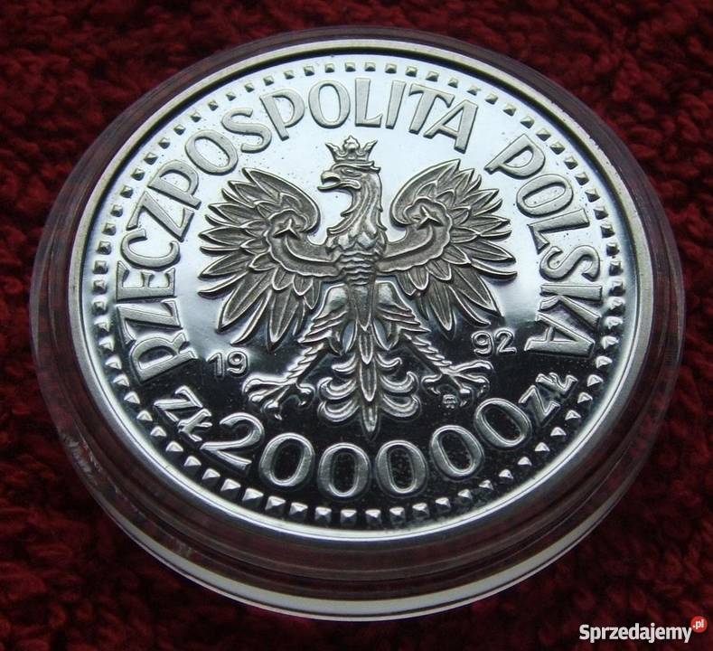 MONETA 200000 STANISŁAW STASZIC 1992 SREBRO Katowice