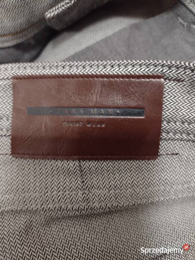 40L ZARA Szare spodnie biznesowe rurki z Madrytu małopolskie