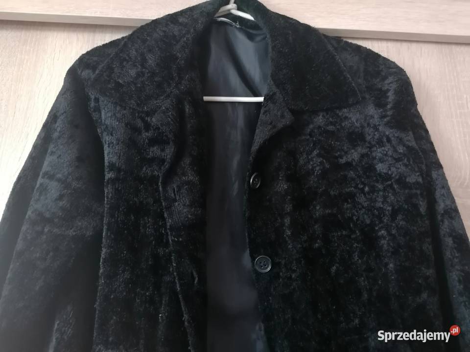 Żakiet futerkowy na podszewceczarnyM
