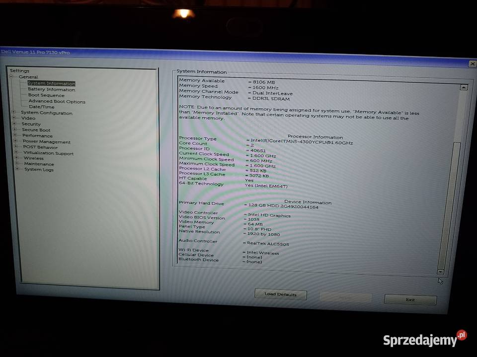 Tablety Dell Venue 11 pro Intel I5 Tablety i palmtopy Komputery i Akcesoria Świebodzice