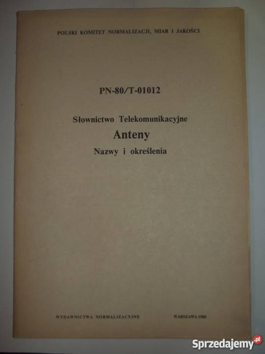 SŁOWNICTWO TELEKOMUNIKACYJNE ANTENY NAZWY I sprzedam